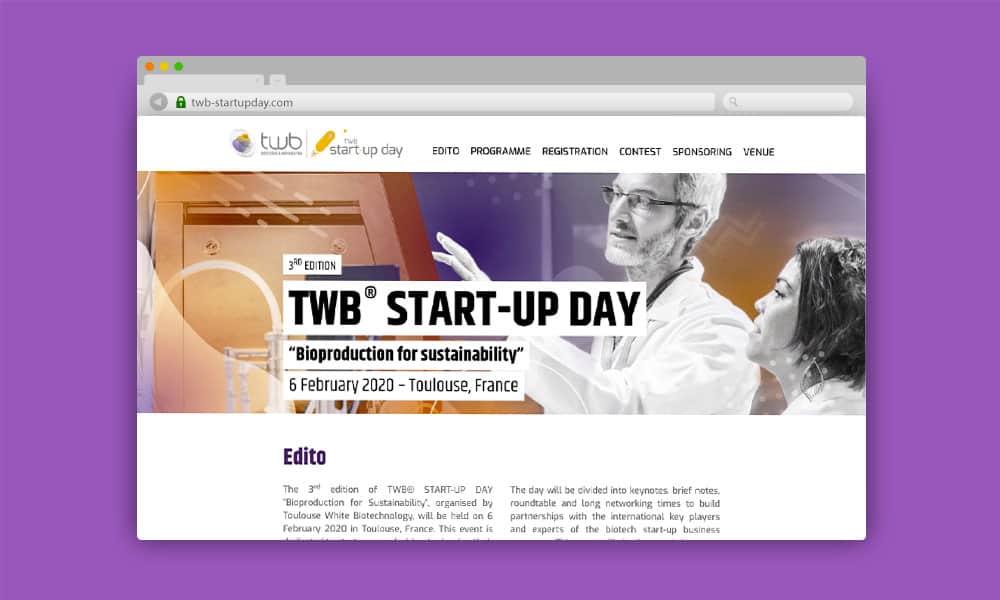 Création du site web événementiel TWB Startup Days